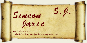 Simeon Jarić vizit kartica